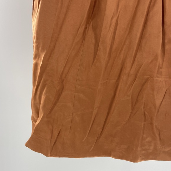 Italy made Silk Sak’s Fifth Ave Sleeveless Blouse Petites Sz 10 Copper color A1 - Picture 6 of 9